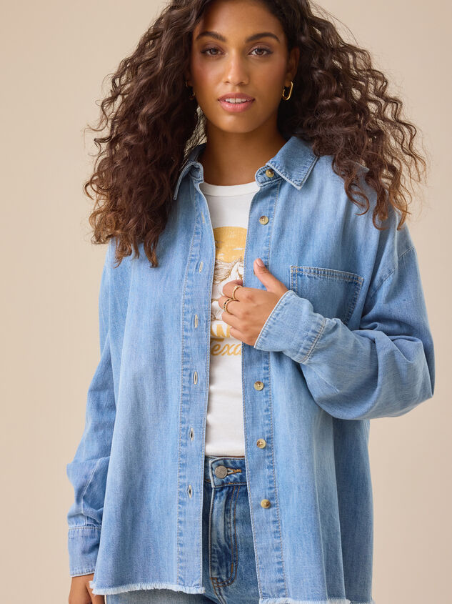 Dayna Button-Down Collared Top - TULLABEE