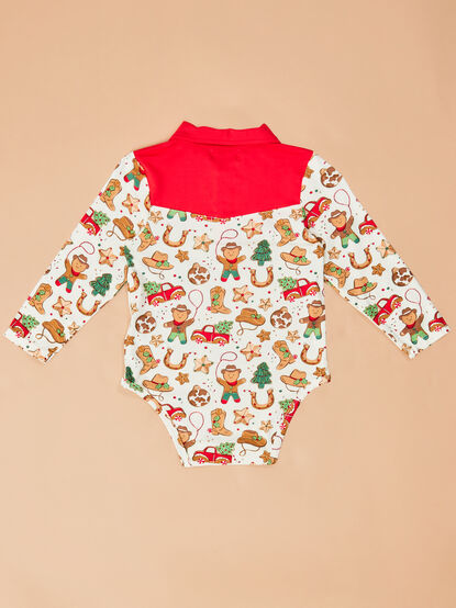 Cowboy Christmas Polo Bodysuit - TULLABEE