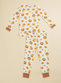 Pumpkin Spice Latte Lounge Set Detail 2 - TULLABEE