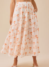 Gigi Floral Maxi Skirt Detail 3 - TULLABEE