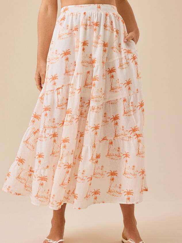 Gigi Floral Maxi Skirt Detail 3 - TULLABEE