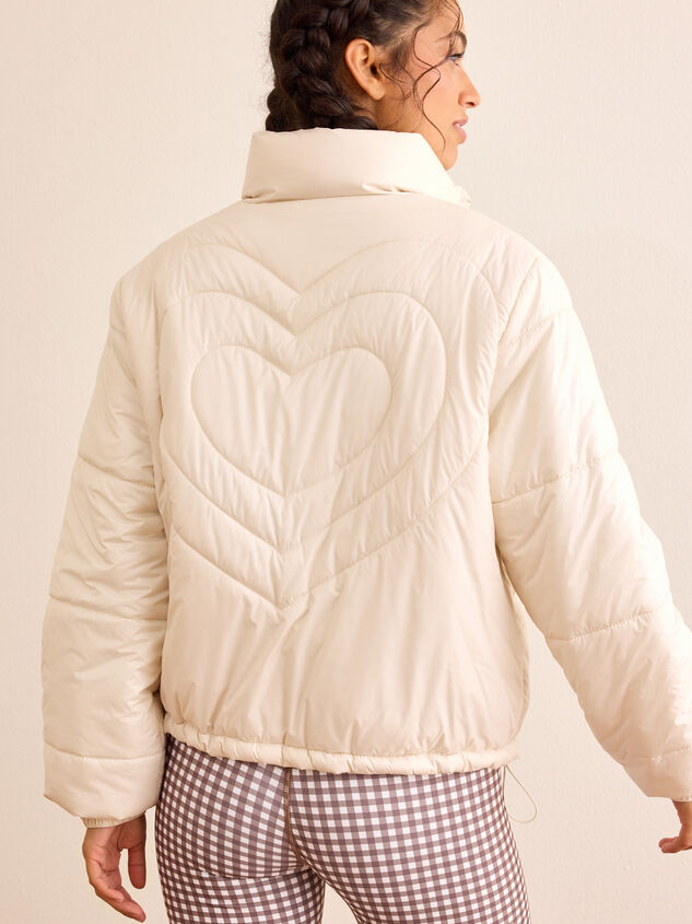 Frosted Heart Puffer Jacket - TULLABEE