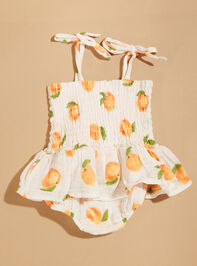 Sweet Peach Smocked Skirt Bubble Detail 3 - TULLABEE