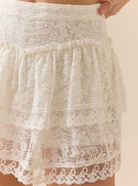 Leeanne Lace Double Layer Mini Skirt Detail 3 - TULLABEE