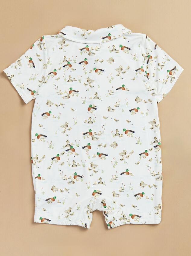 Duckling Family Polo Romper Detail 2 - TULLABEE