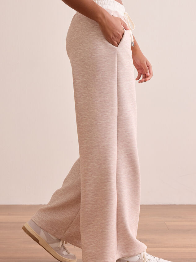 Supersoft Wide Leg Contrast Pants Detail 4 - TULLABEE