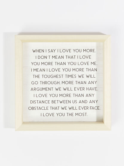 I Love You More Wall Art - TULLABEE
