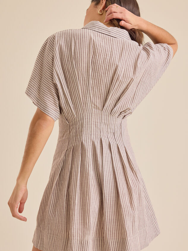 Marley Striped Mini Dress Detail 5 - TULLABEE