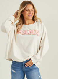 Mama Chenille Patch Sweatshirt Detail 2 - TULLABEE