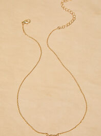 18K Gold Be Still & Know Charm Necklace Detail 2 - TULLABEE