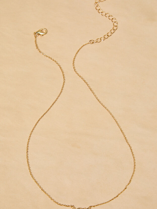 18K Gold Be Still & Know Charm Necklace Detail 2 - TULLABEE