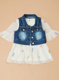 Denim Dreams Toddler Dress Set - TULLABEE