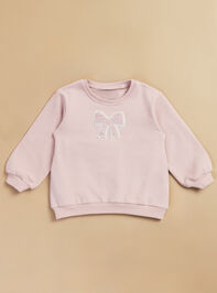 Cassie Bow Patch Sweatshirt and Leggings Set Detail 3 - TULLABEE