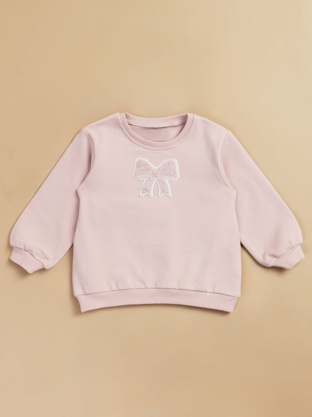 Cassie Bow Patch Sweatshirt and Leggings Set Detail 3 - TULLABEE