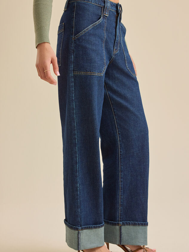 Margo Cuffed High Rise Jeans Detail 3 - TULLABEE