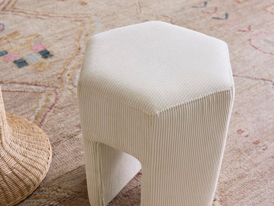 Fennel Upholstered Stool - TULLABEE - 