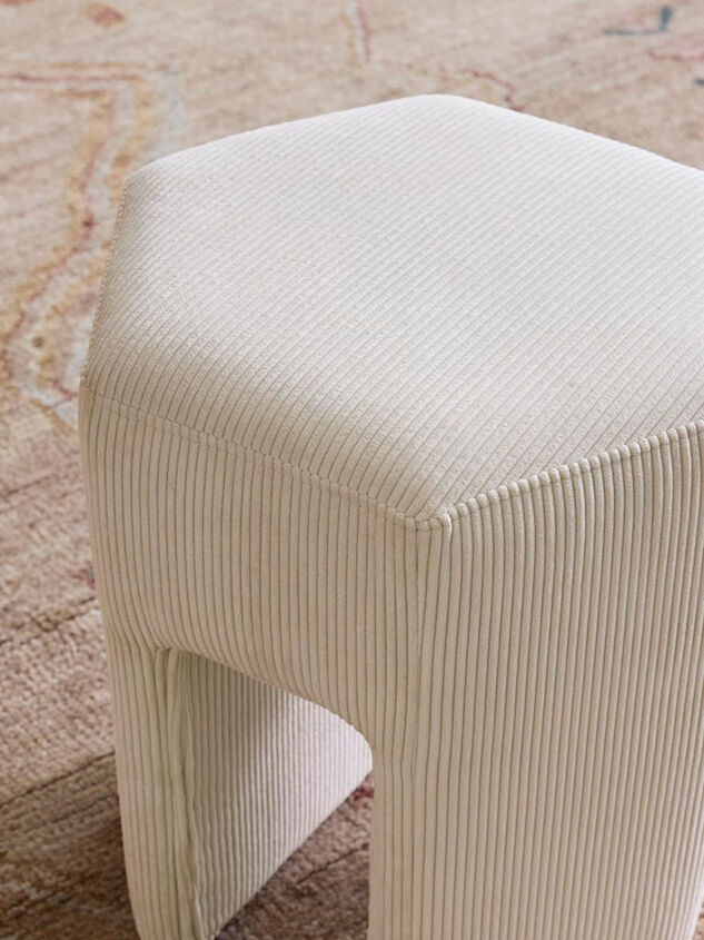 Fennel Upholstered Stool Detail 2 - TULLABEE