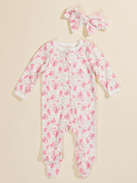 Floral Footie and Headband Set - TULLABEE