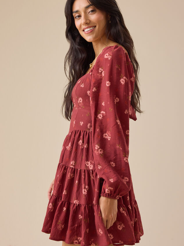 Holly Floral Mini Dress Detail 4 - TULLABEE