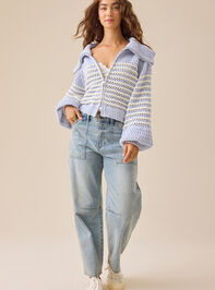 Allyson Striped Zip Up Detail 2 - TULLABEE