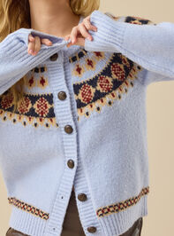 Laiken Fair Isle Cardigan Detail 2 - TULLABEE