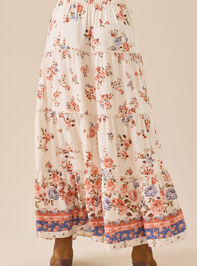 Arabella Mixprint Tiered Maxi Skirt Detail 4 - TULLABEE