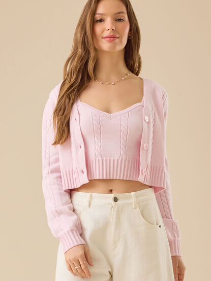 Livvy Two Piece Cable Cardigan - TULLABEE