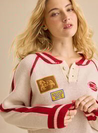 Lainey Western Patch Sweater Detail 2 - TULLABEE