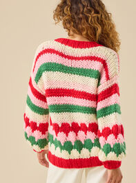 Lori Holiday Striped Sweater Detail 4 - TULLABEE
