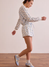 Floral Sprint Quarter Zip Detail 3 - TULLABEE