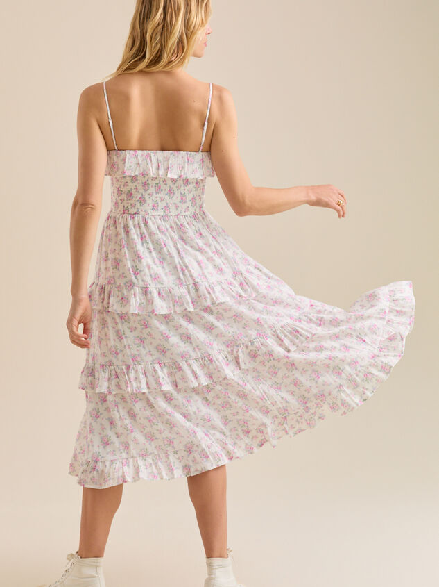 Kathy Floral Maxi Dress Detail 4 - TULLABEE