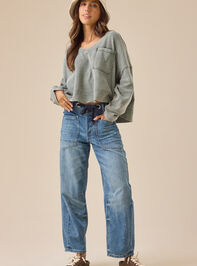 Cassidy Boxy Thermal Top Detail 3 - TULLABEE