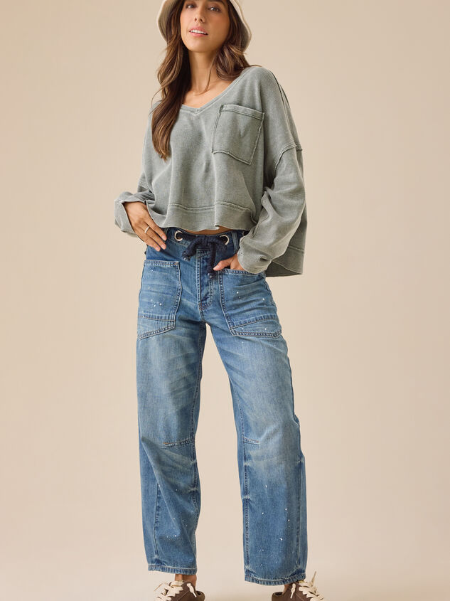 Cassidy Boxy Thermal Top Detail 3 - TULLABEE