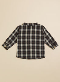 Eddy Plaid Toddler Shacket Detail 2 - TULLABEE