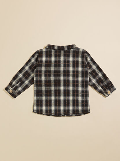 Eddy Plaid Toddler Shacket - TULLABEE