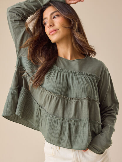 Lila Tiered Babydoll Top - TULLABEE