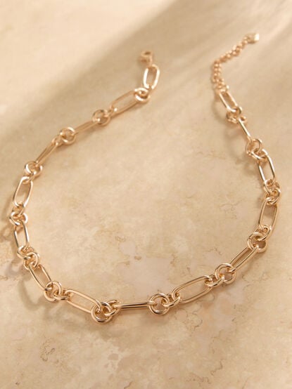 Round Oval Link Statement Necklace - TULLABEE
