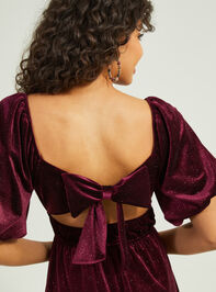 Eloise Velvet Bow Mama Dress Detail 4 - TULLABEE