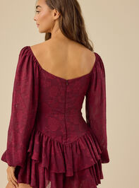 Tanner Jacquard Layered Romper Detail 5 - TULLABEE