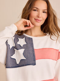 USA Flag Applique Pullover - TULLABEE
