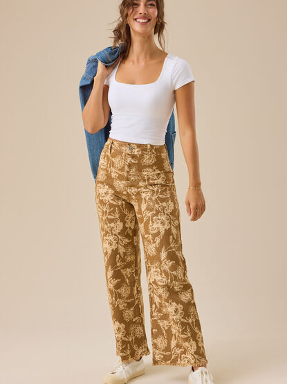 Marita Floral Straight Leg Pants - TULLABEE