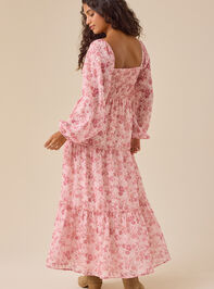Whitney Long Sleeve Floral Maxi Detail 4 - TULLABEE