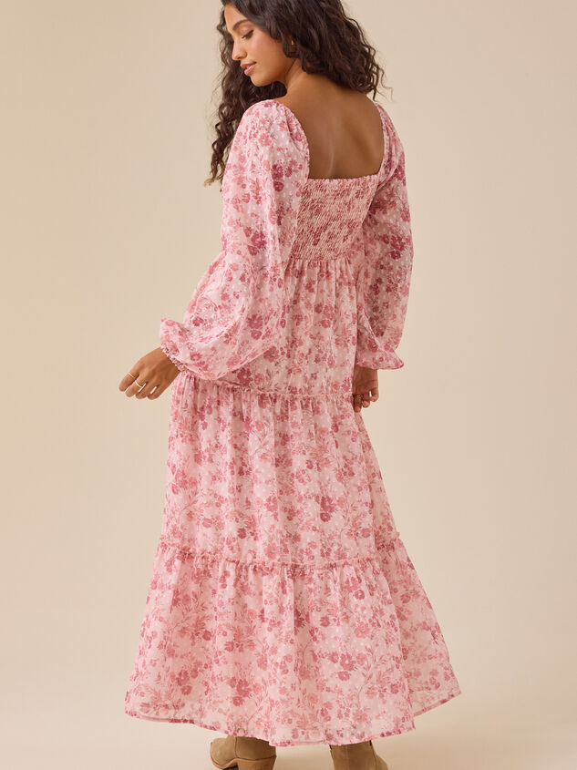 Whitney Long Sleeve Floral Maxi Detail 4 - TULLABEE