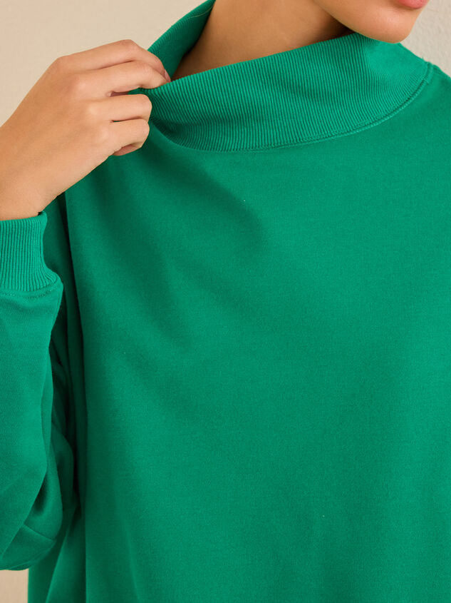 Precision Mock Neck Sweatshirt Detail 2 - TULLABEE