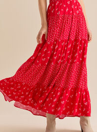 Fleur Floral Maxi Skirt Detail 3 - TULLABEE
