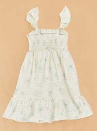 Emma Floral Midi Dress Detail 3 - TULLABEE