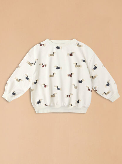 Dachshund Relaxed Sweatshirt by Rylee + Cru - TULLABEE