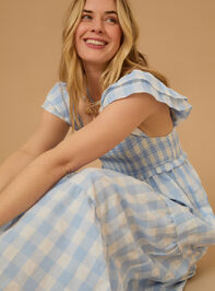 Baylin Gingham Maxi Dress Detail 3 - TULLABEE