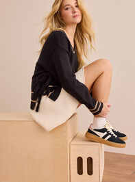 Varsity Side Tie Pullover Detail 4 - TULLABEE