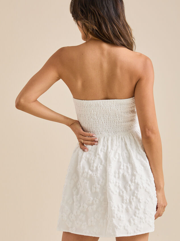Emberly Strapless Mini Dress Detail 5 - TULLABEE